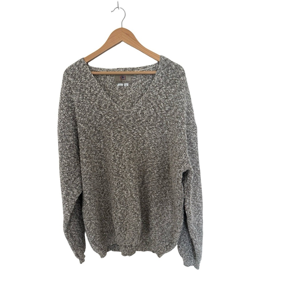 Territory Ahead sz XL mens v-neck speckled sweater cotton blend USA made